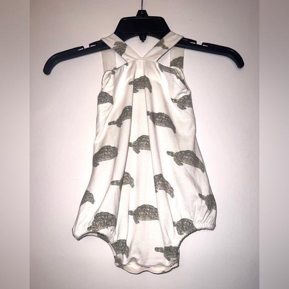 Kate Quinn Organics bamboo viscoe tortoise romper, size 18-24 mos. NWT - Picture 5 of 5